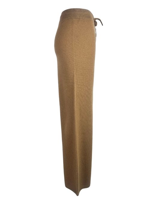 pantalone donna in cachemire caramello Solo casmir | CS152CACAO